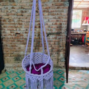 বেগুনি কালার  ১৮ ইঞ্চি দোলনা  মশারি সহ